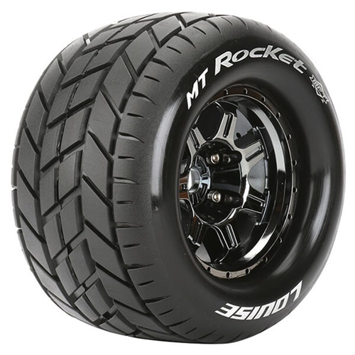 LOUISE RC MT-ROCKET 1/8 SPORT 0" OFFSET HEX 17MM BLACK E-R